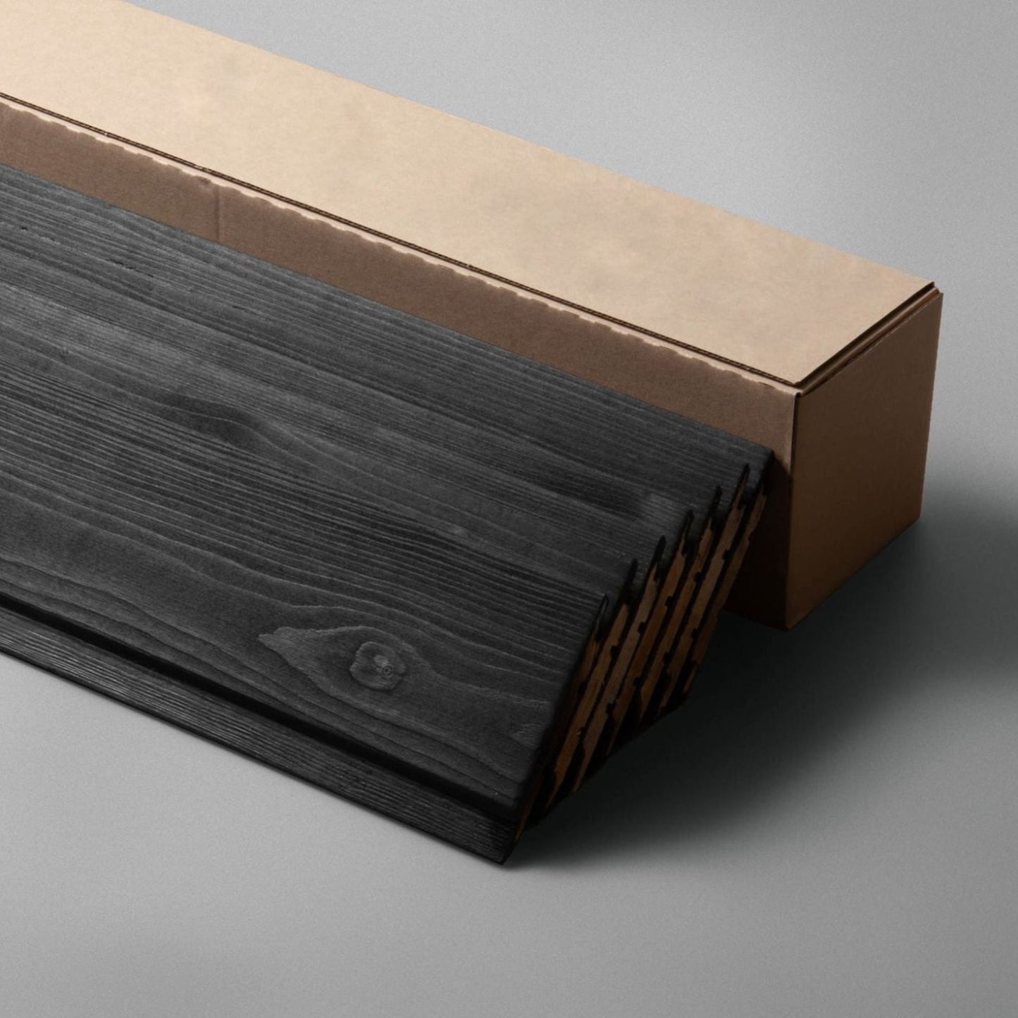 Charred Wood Wall Cladding - Shou Sugi Ban Dark Roast Timber Panels -