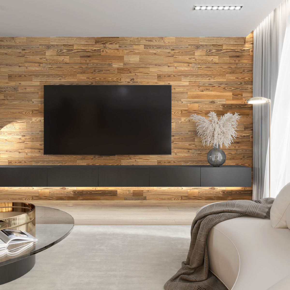 Amber Lite Wall Panelling