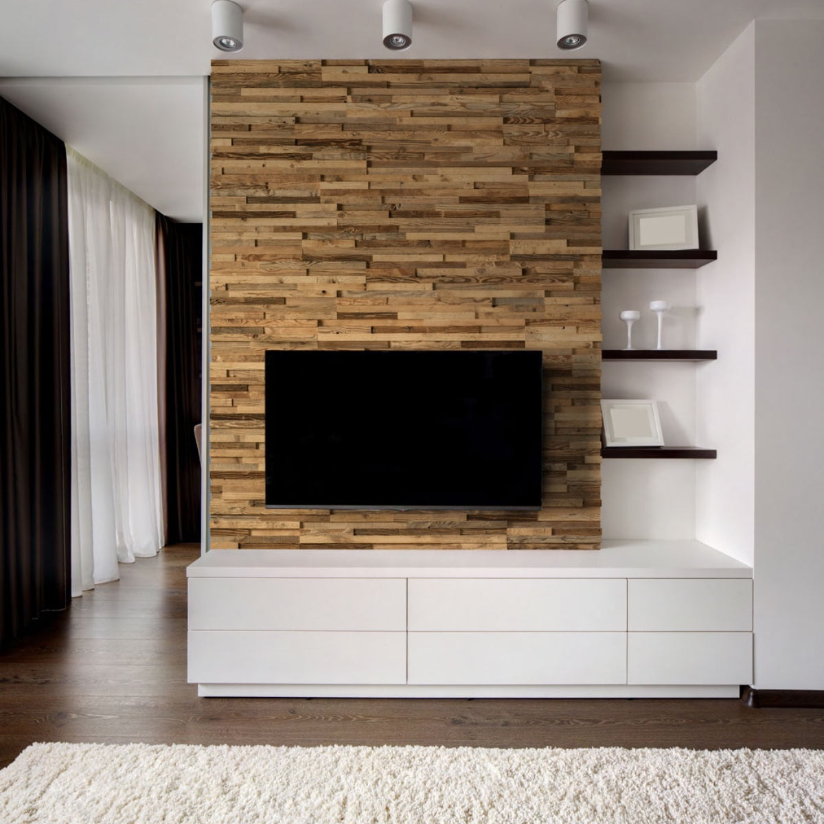 A Priori 3D reclaimed wood wall panel sample