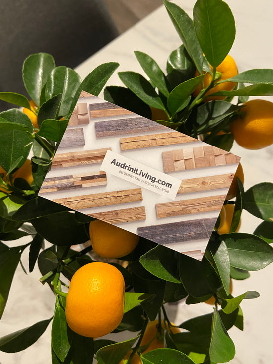 Company Business Card With Orange Tree Background