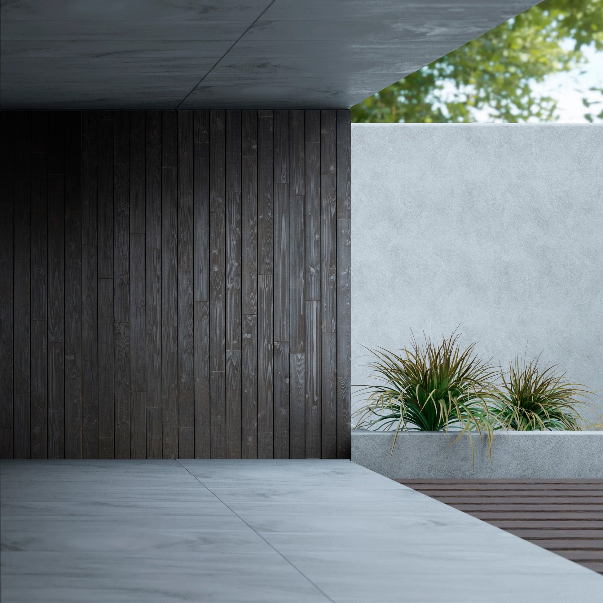 Charred Wood Wall Cladding - Shou Sugi Ban Dark Timber Panels - Wall Panelling by Audrini Living