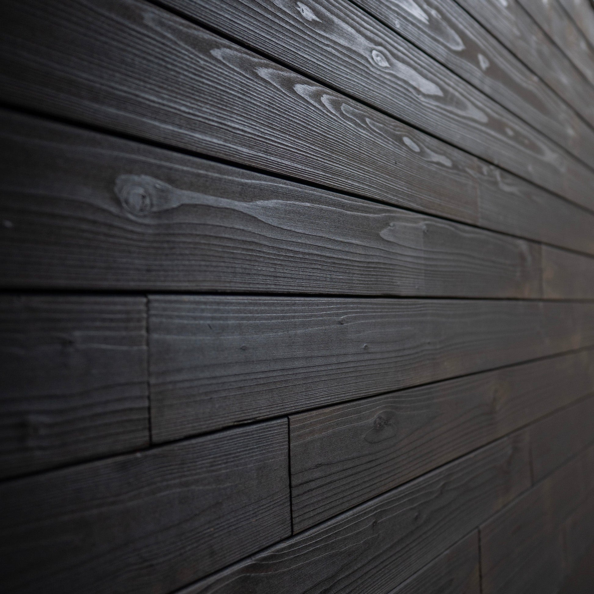 Charred Wood Wall Cladding - Shou Sugi Ban Dark Roast Timber Panels - Wall Panelling by Audrini Living
