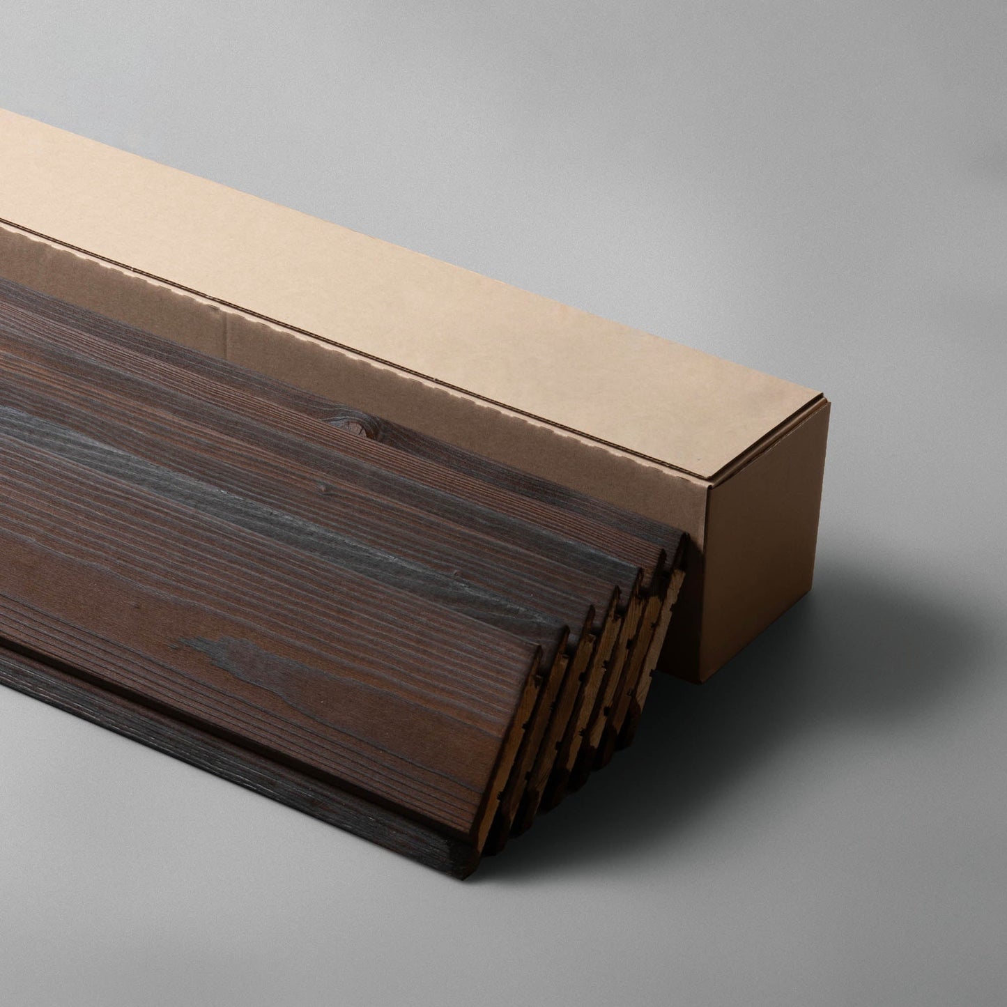 Charred Wood Wall Cladding - Shou Sugi Ban Medium Roast Timber Panels - Wall Panelling by Audrini Living